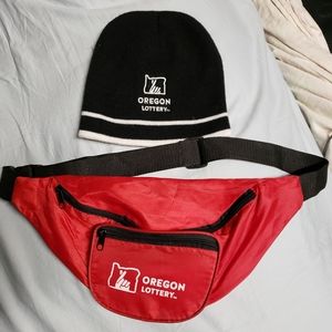 Oregon lottery merchandise( fanny pack & beanie)